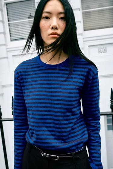 Zara تیشرت راه‌راه