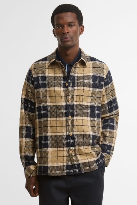 پیراهن باربور مدل Fergus Relaxed Tartan TN39 Birchwood Dress Tartan