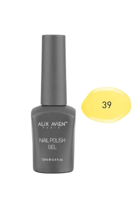 Alix Avien UV ماندگار ژل لاک زرد روشن 39