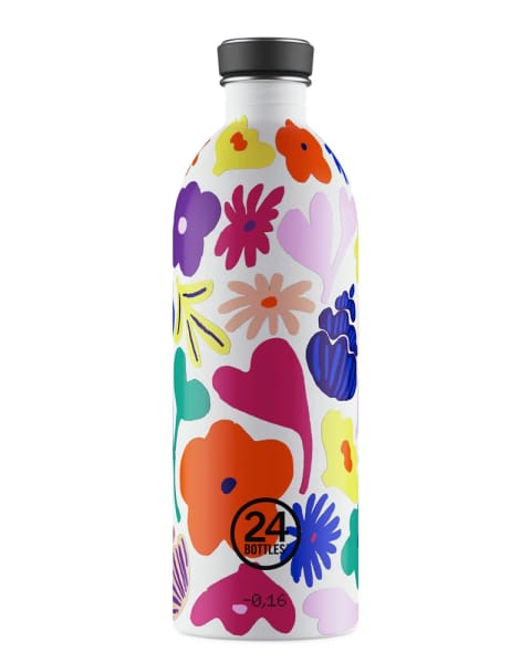 بطری آب استیل ضدزنگ 24Bottles Urban Bottle Acqua Fiorita ۱۰۰۰ میلی‌لیتر رنگی