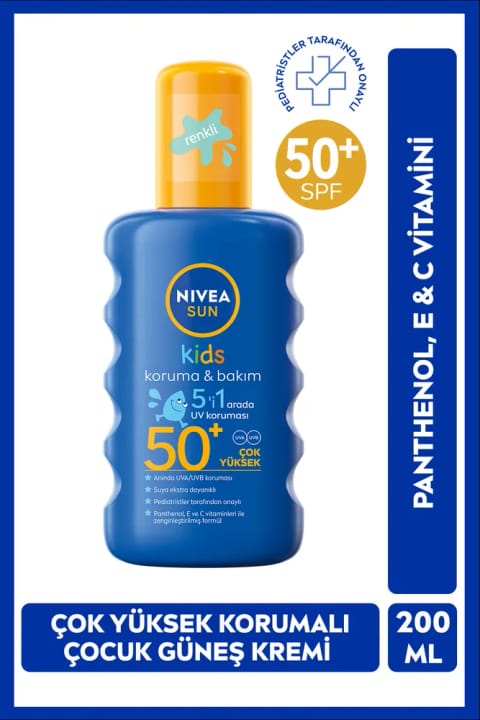 NIVEA SUN SPF50+ اسپری بدن ضدآفتاب کودک ۲۰۰ میلی‌لیتر