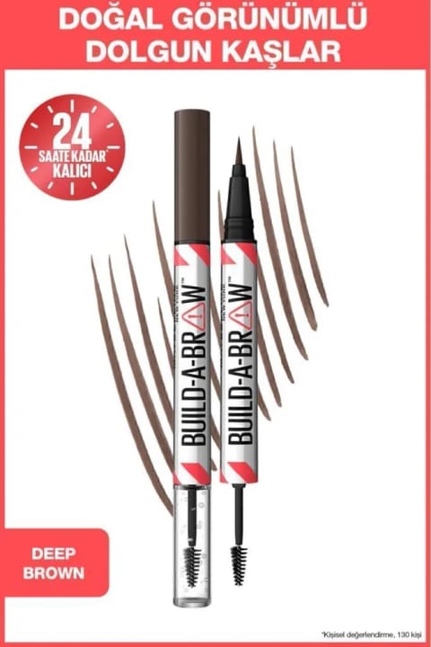 مداد و ژل ابرو دوکاره Maybelline New York Build a Brow - Deep Brown