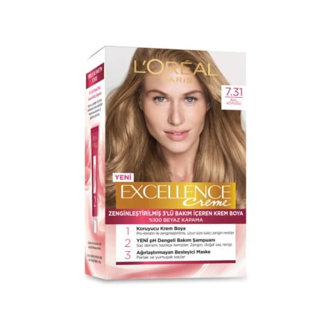 Loreal Paris Excellence Creme رنگ مو - 7.31 بل عسلی