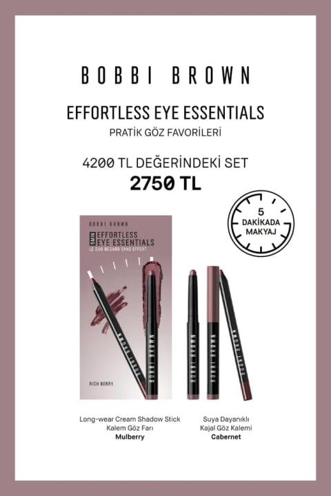 ست آرایش چشم دو عددی BOBBI BROWN Efortless Eye Essentials - Rich Berry