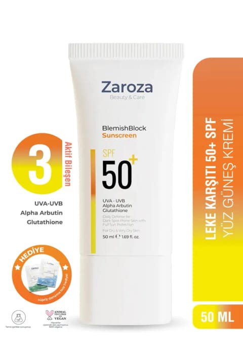 ZAROZA ضد لک و یکنواختکننده رنگ پوست کرم ضدآفتاب صورت - Arbutin + ...