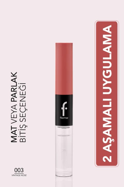 Flormar Duoglam دوگلَم رژ لب مایع کرمی با پیگمنت بالا و برق لب فوق ماندگار
