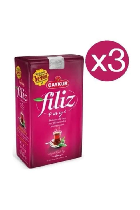 Çaykur Filiz چای سیاه فله 3 × 1 کیلوگرم