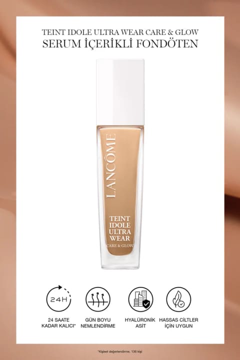 Lancome Teint Idole Ultra Wear Care & Glow کرم پودر مایع حاوی سرم 400w...