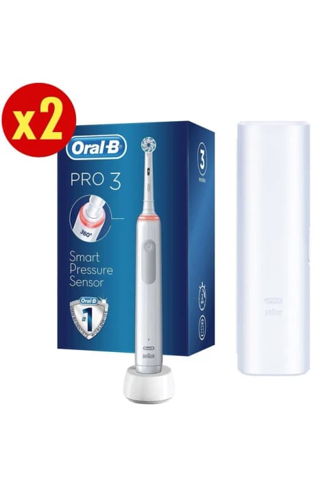 مسواک برقی Oral-B Pro 3500 سفید + ۲ سری اضافه