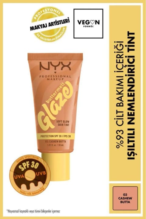 NYX Professional Makeup Buttermelt Glaze درخشنده مرطوبکننده تینت - 03 Cash...
