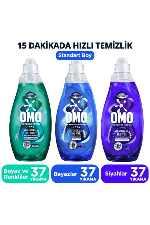 Omo Express Fresh Capcanli Siyahlar مایع لباسشویی 1480 میلی‌لیتر ضد بوی بد
