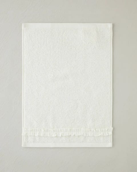 حوله دستی Soft Ruffle ۱۰۰٪ پنبه ۳۰×۴۰ سانتی‌متر رنگ عاج