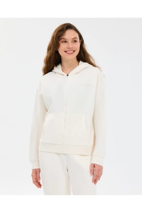 SKECHERS W Essential Full Zip Sweatshirt زنانه سفید