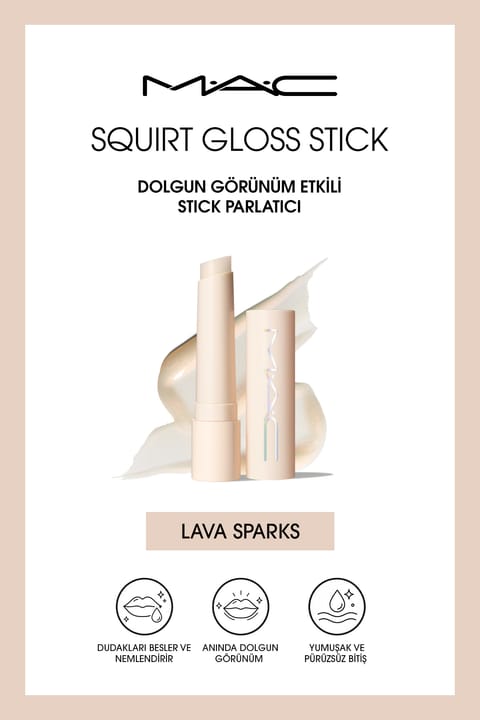 برق لب استیک M·A·C Squirt Gloss Stick با اثر حجیمکننده - Lava S...