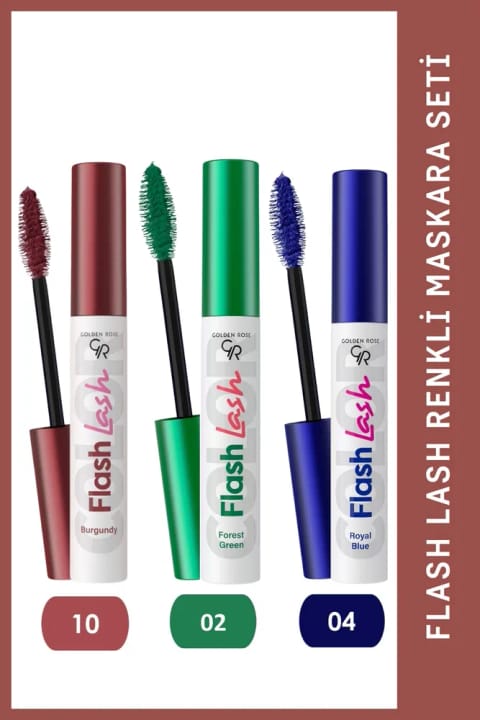 Golden Rose Flash Lash ریمل رنگی ست شماره 10-02-04