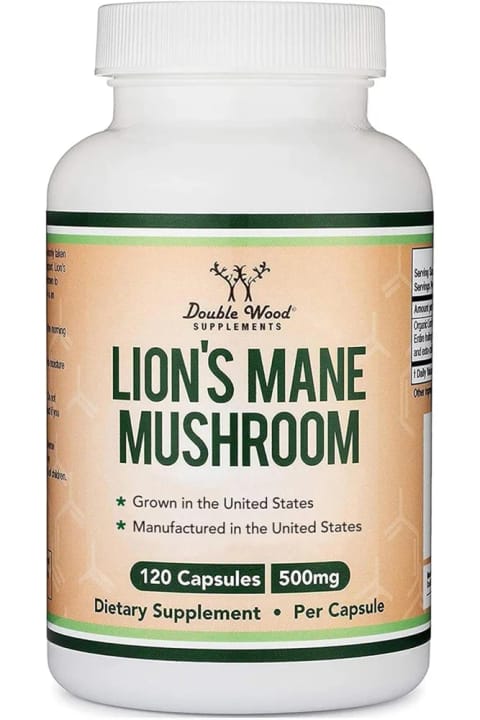 مکمل Double Wood لایونز مین (Lion's Mane Mushroom) ۵۰۰ میلی‌گرم ۱۲۰ کپسول