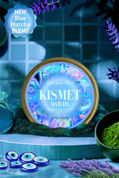 Mim and More Luminara Studio x Kısmet ماچا - آبی اسپیرولینا با عطر اسطوخودوس