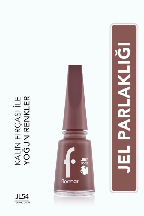 Flormar لاک ناخن ژلهای براق (قهوهای) - Jelly Look Nail Enamel - Jl54 Terr...