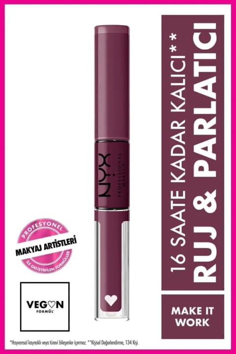 رژ لب براق NYX Professional Makeup Shine Loud High Shine Lip Color - Make It Work