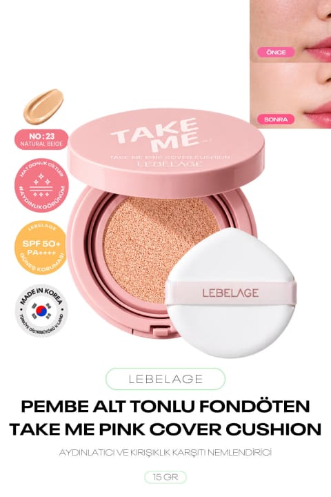 کوشن کاور LEBELAGE Take Me Pink با زیرتُن صورتی و ظاهر شاداب