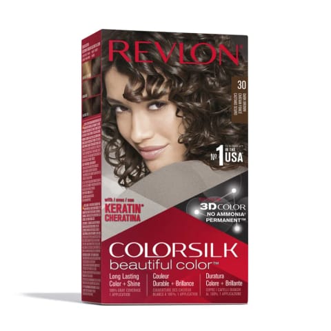 رنگ مو Revlon ColorSilk Beautiful Color 30 قهوه‌ای تیره