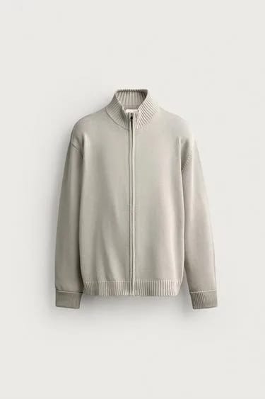 ZIP-UP KNIT CARDIGAN