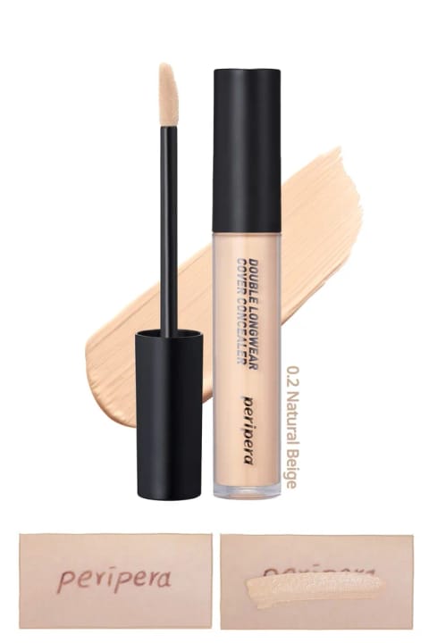 کانسیلر مایع PERIPERA Double Longwear Cover — 02 Natural Beige
