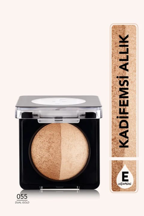 Flormar درخشان پخته‌شده بلاش - Baked Blush-On - 055 Dual Gold