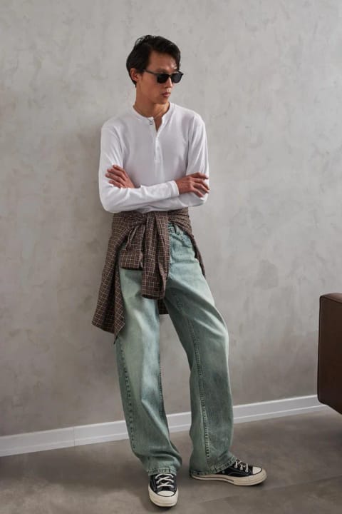 شلوار جین مردانه Extra Baggy سبز