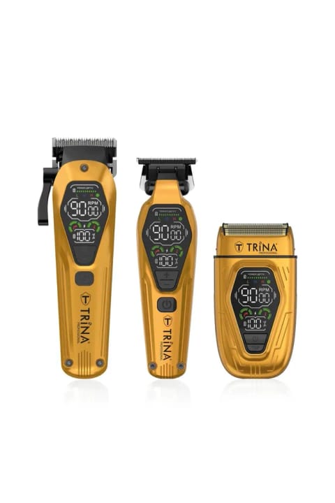 Trina ست حرفهای آرایشگر مو ۳ در ۱ زرد TRNSACKSSET005