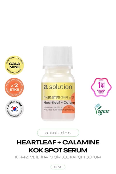 a solution سرم نقطه‌ای ضد آکنه و جوش سرسیاه Heartleaf + Calamine