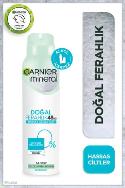 Garnier Mineral اسپری دئودورانت طراوت طبیعی ۱۵۰ میلیلیتر