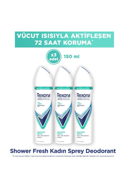 Rexona دئودورانت اسپری زنانه Shower Fresh 72 ساعت