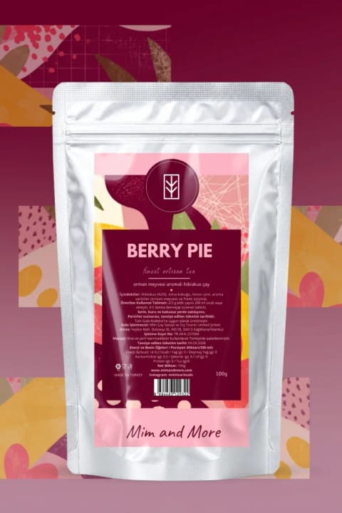 چای هیبیسکوس با طعم توتهای جنگلی Mim and More Berry Pie Tea دویپک 100 گرم