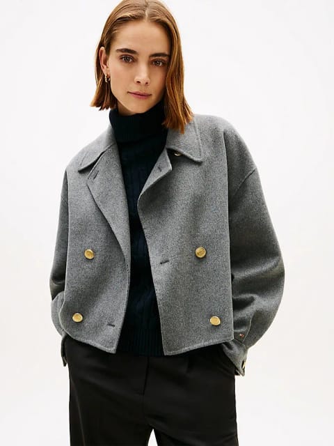 کت زنانه وول با دکمه طلایی Tommy Hilfiger
