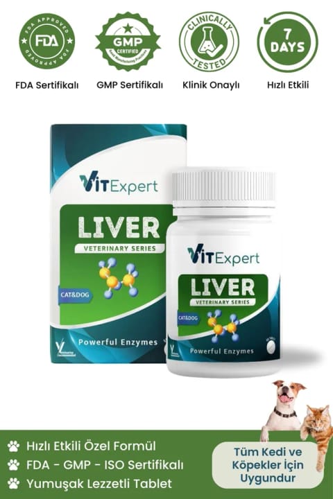 Vitexpert مکمل سلامت کبد برای گربه و سگ طعم دلپذیر Powerful...
