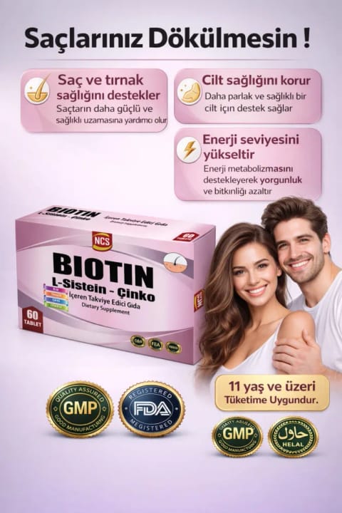 NCS Biotin Folic Acid 60 قرص