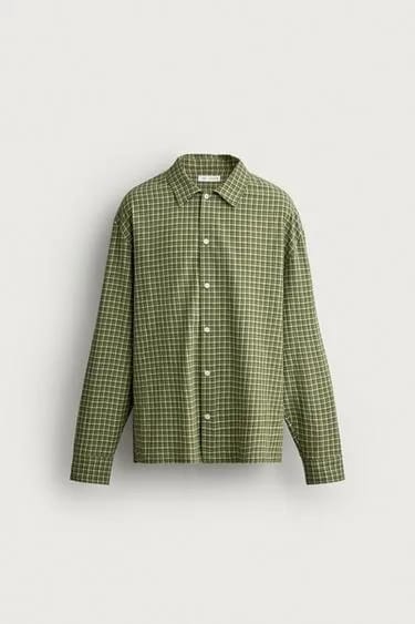 پیراهن چهارخانه روان Zara