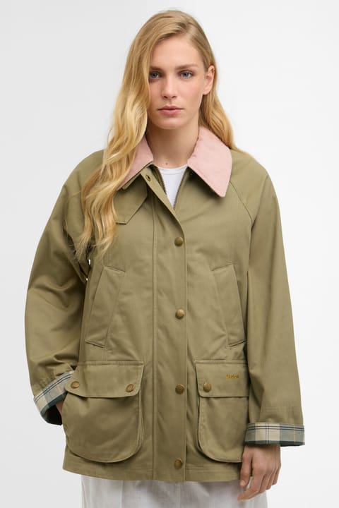 کاپشن کژوال Barbour Modern Beadnell OL31 رنگ Bleached Olive/Ancient/Gardenia