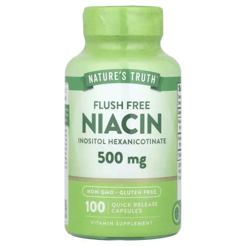 Nature's Truth نیاسین بدون گرگرفتگی Vitamin B3 اینوزیتول 500 mg 100 کپسول Quick Release