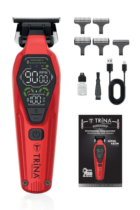 ماشین اصلاح حرفهای Trina قرمز TRNSKLKS0013RD