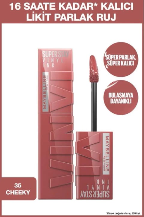 رژ لب مایع براق Maybelline New York Super Stay Vinyl Ink ماندگار