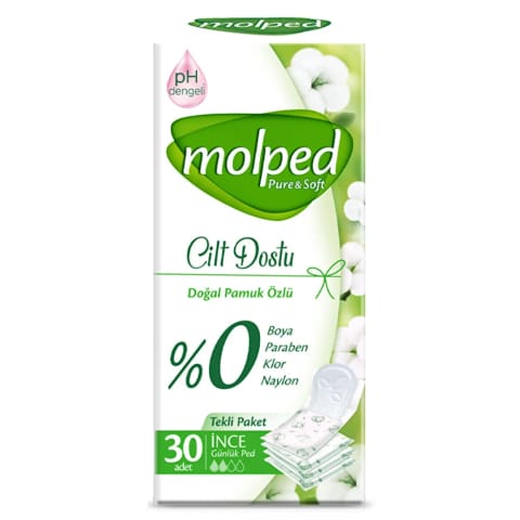 Molped Pure & Soft نازک پد روزانه ۳۰ عددی