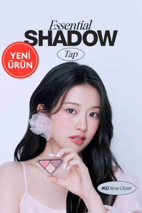 پالت سایه چشم مینی CLIO با ۳ رنگ مات و براق Essential Shadow Tap — 02 Rose Closer