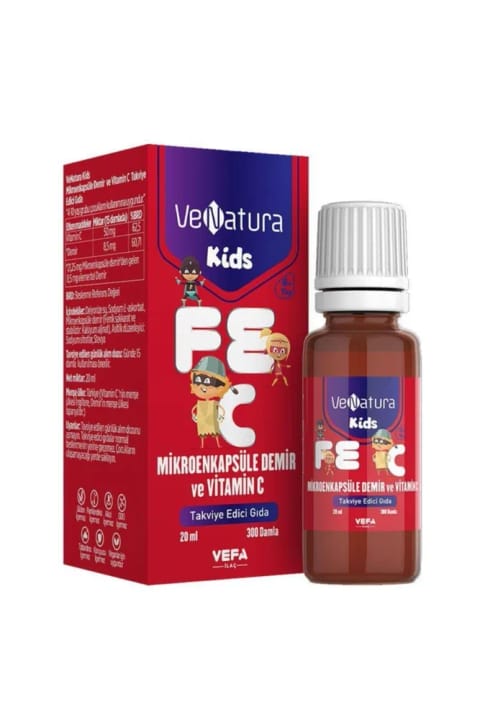 مکمل غذایی VeNatura Kids آهن میکروکپسوله و Vitamin C، ۲۰ ml