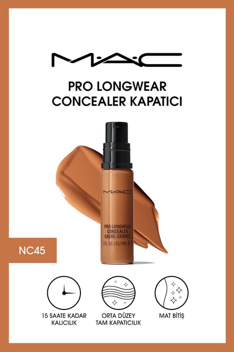 کانسیلر M.A.C مدل Pro Longwear Concealer شماره NC45 حجم 9 ml کد 773602207152
