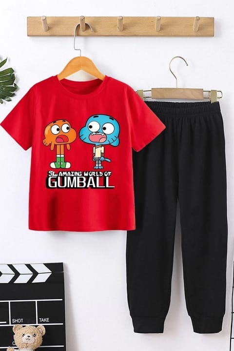 ست ورزشی بچگانه Gumball uyguntarz (شلوارک و بالا)