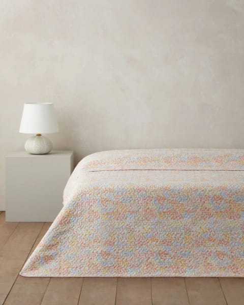 روانداز چندمنظوره دو نفره Fleur Multicolore سایز 200x220 سانتی‌متر رنگ Yavruağzı