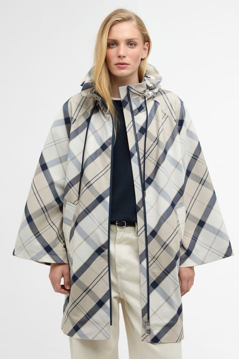 باربر کینسیل تارتان مقاوم در برابر باران NY51 Dress Navy Tartan