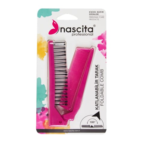 شانه مو تاشو Nascita قرمز NASTRKXX0115RD